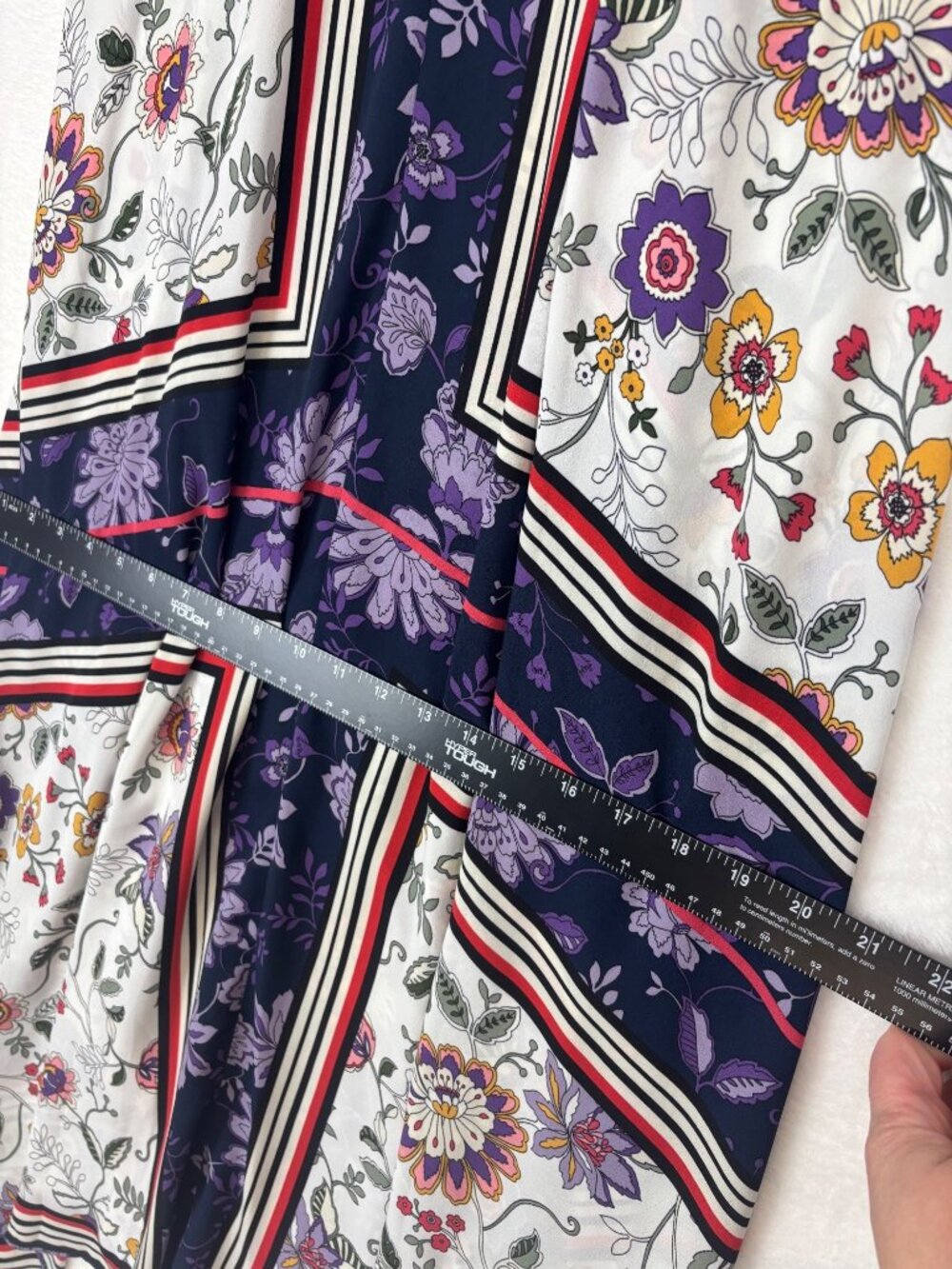 Nanette Lepore 6 Floral Handkerchief Hem Maxi Dress Multicolor Boho Print Hippie - Picture 5 of 6